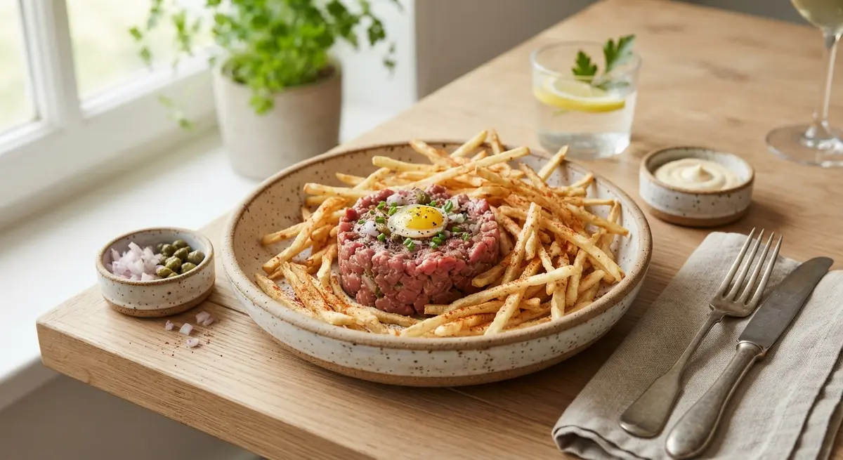 Lean Beef Tartare Celeriac Fries